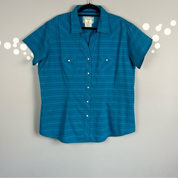 Panhandle Tops - NWT Panhandle Rough Stock Cap Sleeve Snap Shirt Size XXL